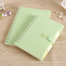 Impression faite sur commande de cahier de papeterie d&#39;ordinateur portable en spirale de PVC